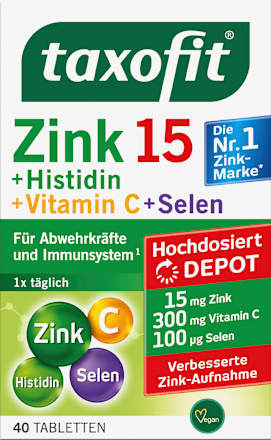 Zink + Histidine + Vitamine C + Selenium Tabletten 40 stuks, 31,2 g