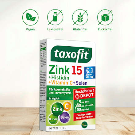 Zink+ Histidin + Vitamin C + Selen Tabletten 40 St, 31,2 g