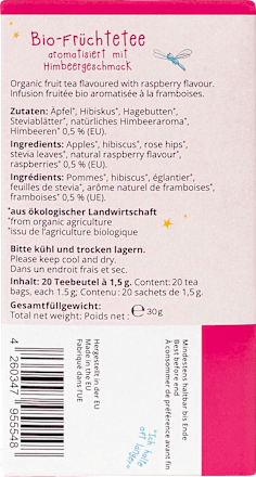 Kindertee Himbeertraum (20 Beutel), ab 1 Jahr, 30 g