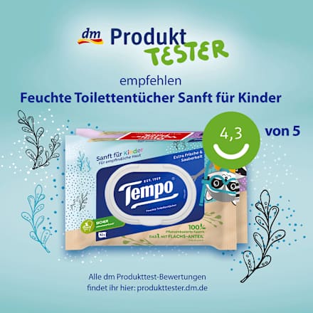 Vochtige toiletdoekjes, zacht voor kinderen (2x42 stuks), 84 stuks