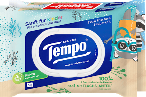 Vochtige toiletdoekjes, zacht voor kinderen (2x42 stuks), 84 stuks