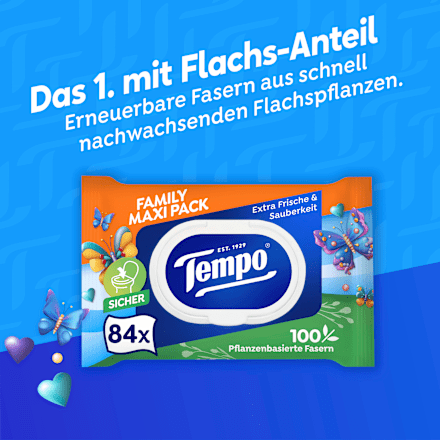 Vochtig toiletpapier familie maxi-verpakking, 84 stuks