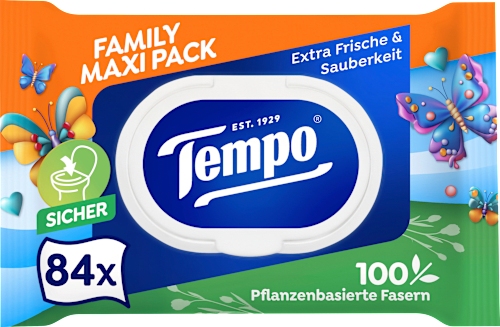 Vochtig toiletpapier familie maxi-verpakking, 84 stuks