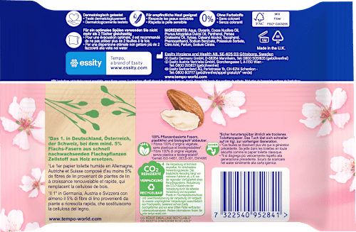 Vochtig toiletpapier Amandelmelk &amp; Panthenol, 42 stuks