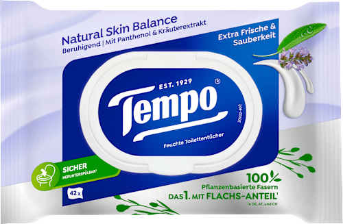 Natural Skin Balance vochtig toiletpapier, 42 stuks