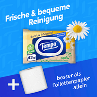 Vochtig toiletpapier zachte &amp; verzorgende kamille (2x42 stuks), 84 stuks