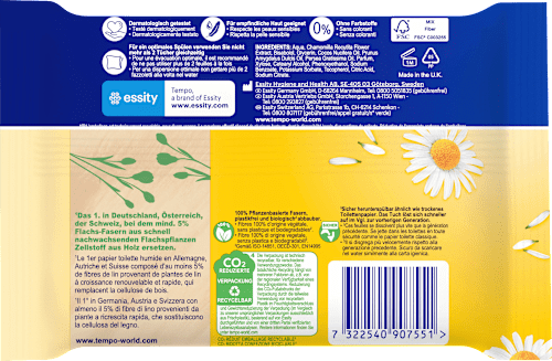 Vochtig toiletpapier, zacht en verzorgend, 42 stuks