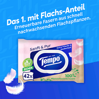 Vochtig toiletpapier mild &amp; puur (2x42 stuks), 84 stuks