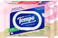 Vochtig toiletpapier mild &amp; puur (2x42 stuks), 84 stuks