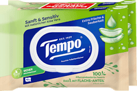 Vochtig toiletpapier mild &amp; gevoelig Aloë Vera (2x42 stuks), 84 stuks