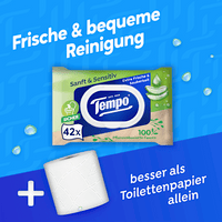 Vochtig toiletpapier mild &amp; gevoelig Aloë Vera (2x42 stuks), 84 stuks