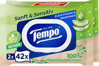 Vochtig toiletpapier mild &amp; gevoelig Aloë Vera (2x42 stuks), 84 stuks