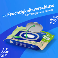 Vochtig toiletpapier mild &amp; gevoelig Aloë Vera (2x42 stuks), 84 stuks