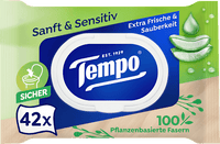 Vochtig toiletpapier, zacht en gevoelig, 42 stuks