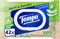 Vochtig toiletpapier, zacht en gevoelig, 42 stuks