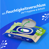 Vochtig toiletpapier, zacht en gevoelig, 42 stuks