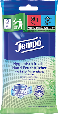 Handhygiene Tücher für Unterwegs, 10 St Tempo