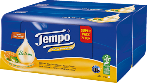 Tissues Duo Box zacht &amp; gevoelig (2x90 stuks), 180 stuks