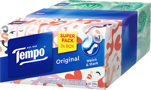 Tissues Trio Box 4-laags (3x100 stuks), 300 stuks