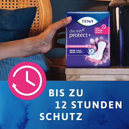 discreet Einlagen Inkontinenz Protect+ Maxi Night Duopack, 12 St