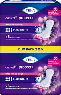 discreet Einlagen Inkontinenz Protect+ Maxi Night Duopack, 12 St