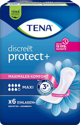 discrete Incontinentie Pads Protect+ Maxi, 6 stuks
