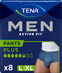 Heren Incontinentiebroeken Plus maat L/XL, 8 stuks