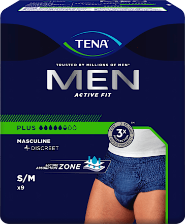Men Pants Inkontinenz Plus Gr. S/M, 9 St