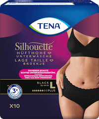 Pants Inkontinenz Silhouette schwarz Gr. L, 10 St