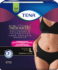 Incontinentiebroek Silhouette zwart maat L, 10 stuks