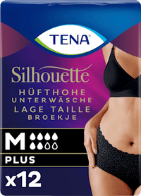 Pants Inkontinenz Silhouette schwarz Gr. M, 12 St