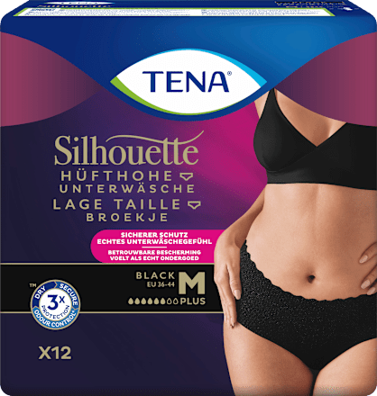 Pants Inkontinenz Silhouette schwarz Gr. M, 12 St