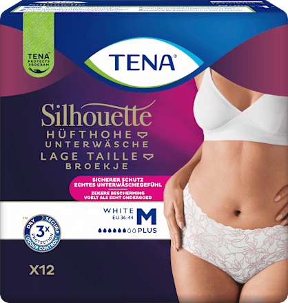 Incontinentiebroek Silhouette wit maat M, 12 stuks