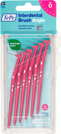 Interdentale ragers Hoek roze 0,4 mm ISO 0, 6 stuks