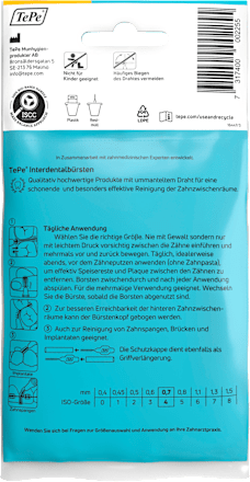 Interdentalbürsten gelb 0,7 mm ISO 4, 8 St