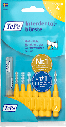 Interdentalbürsten gelb 0,7 mm ISO 4, 8 St