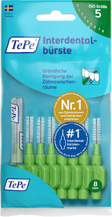Interdentalbürsten grün 0,8 mm ISO 5, 8 St