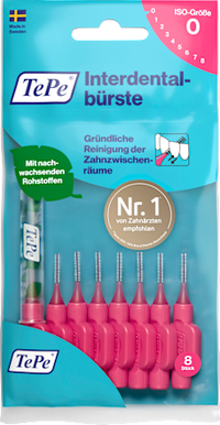 Interdentale ragers roze 0,4 mm ISO 0, 8 stuks