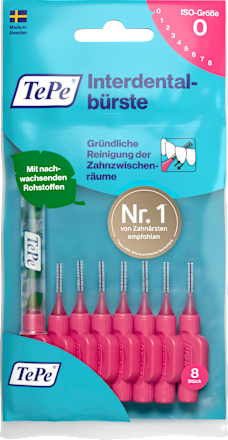 Interdentale ragers roze 0,4 mm ISO 0, 8 stuks