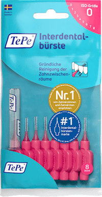 Interdentalbürsten pink 0,4 mm ISO 0, 8 St