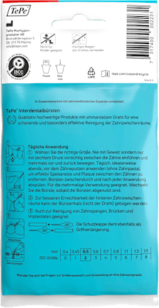 Interdentalbürsten rot 0,5 mm ISO 2, 8 St
