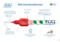 Interdentale ragers rood 0,5 mm ISO 2, 8 stuks