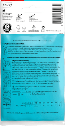 Interdentale ragers rood 0,5 mm ISO 2, 8 stuks