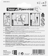 Decoratieve haken Powerstrips® transparant set 5 stuks, 1 stuk