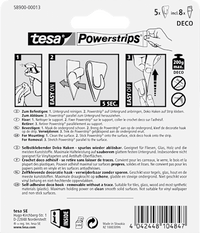 Decoratieve haken Powerstrips® transparant set 5 stuks, 1 stuk