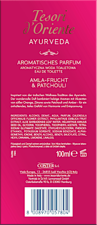 Ayurveda Eau de Toilette, 100 ml