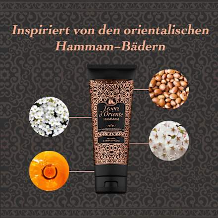 Hammam Cream Douchegel, Arganolie &amp; Oranjebloesem, 250 ml