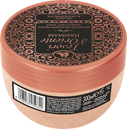 Hammam Body Scrub, Arganolie &amp; Oranjebloesem, 300 ml