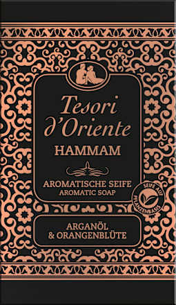 Seifenstück Hammam, Arganöl & Orangenblüte, 125 g