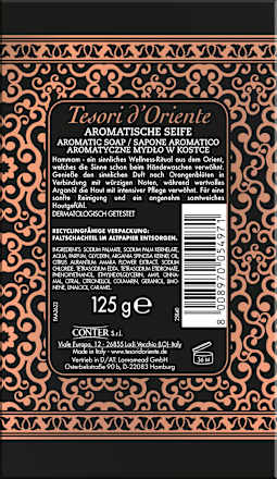 Seifenstück Hammam, Arganöl & Orangenblüte, 125 g